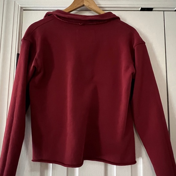 Frank & Eileen Patrick Fleece Popover Cranberry Size XS - Picture 2 of 7
